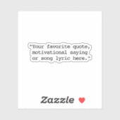 Sticker Créez votre propre devis personnalisé (Feuille)