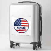 Sticker Créez votre propre élection de drapeau américain (Sur valise)