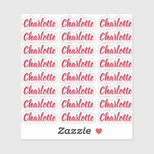 Sticker Créez Votre Propre Élégant Nom De Script Personnal (Feuille)