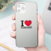 Sticker Créez votre propre Funny que j'aime (Téléphone)