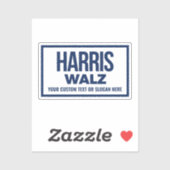 Sticker Créez votre propre Harris Walz 2024 (Feuille)
