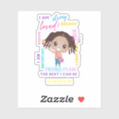 Sticker Créez votre propre I AM - Affirmations positives d (Feuille)