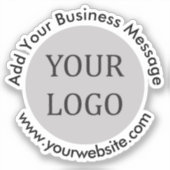 Sticker Créez votre propre logo d'entreprise simple (Recto)