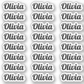 Sticker Créez votre propre nom de script personnalisé mode (Devant)