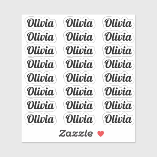 Sticker Créez votre propre nom de script personnalisé mode (Feuille)