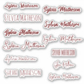 Sticker Créez Votre Propre Nom Design Moderne (Devant)