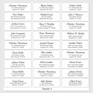 Sticker Créez votre propre nom et adresse d'invité