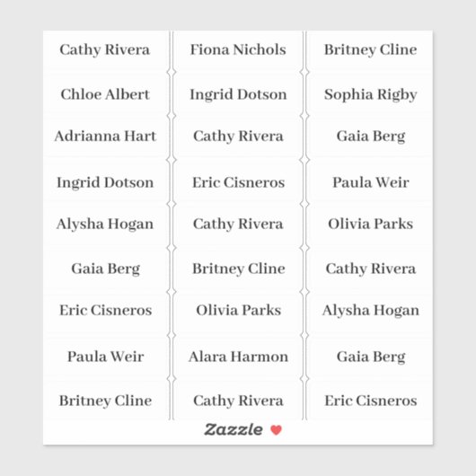 Sticker Créez votre propre pack d'autocollants de nom d'in (Feuille)