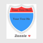 Sticker Créez votre propre panneau routier inter-États (Feuille)