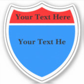 Sticker Créez votre propre panneau routier inter-États (Devant)