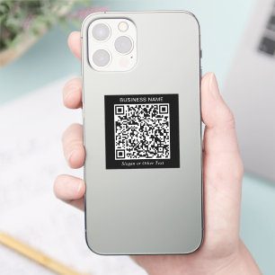 Sticker Créez votre propre QR Code noir promotionnel