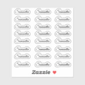 Sticker Créez votre propre script moderne Nom personnalisé (Feuille)