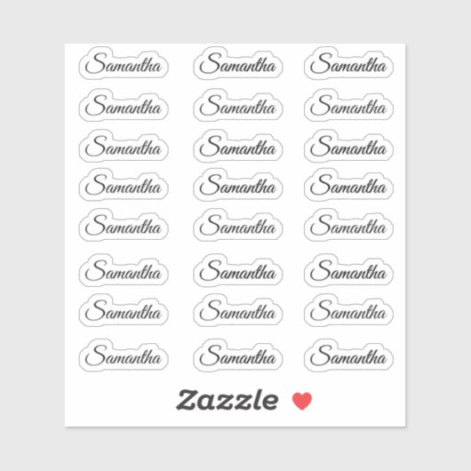 Sticker Créez votre propre script moderne Nom personnalisé (Feuille)