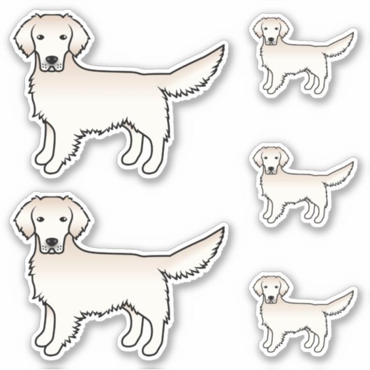 Sticker Crème anglaise Golden Retriever mignon chien de de (Devant)