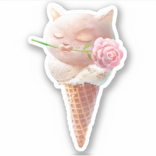 Sticker Crème de glace Kitty - Rosy & Dreamy (Devant)