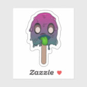 Sticker Crème de glace nocive, Monstre de crème glacée (Feuille)