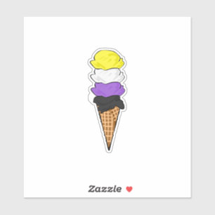 Sticker Crème de glace non binaire