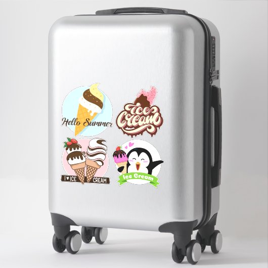 Sticker Crème glacée (Sur valise)