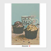 Sticker Crème glacée au chocolat (Feuille)