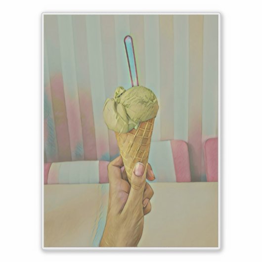 Sticker Crème glacée au chocolat (Devant)