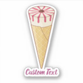 Sticker Crème glacée au cône de sucre (Devant)