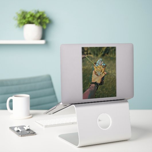 Sticker crème glacée froide cool (Ordinateur portable sur le bureau)