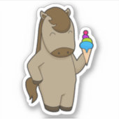 Sticker Crème glacée Horse gaufre (Devant)