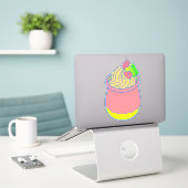Sticker Crème Glacée Sorbet (Ordinateur portable sur le bureau)