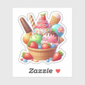 Sticker crème glglace (Feuille)