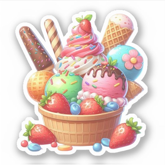 Sticker crème glglace (Devant)