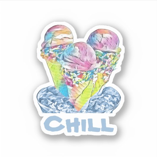 Sticker crème glglace (Devant)