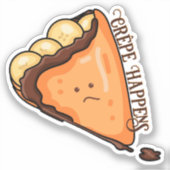 Sticker Crêpe Happy Food Pun (Recto)