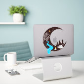 Sticker Crescent Moon Tente Camping Camping (Ordinateur portable sur le bureau)