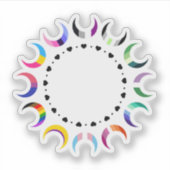 Sticker Crescent Pride Lunes et Bague Coeur (Devant)