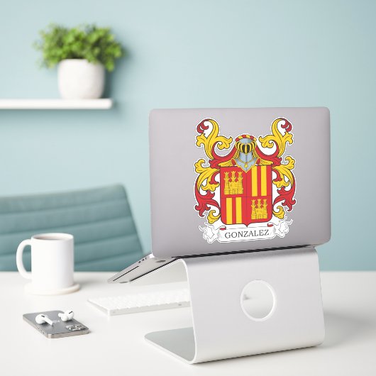 Sticker Crest de Gonzalez (Ordinateur portable sur le bureau)