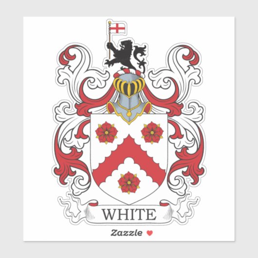 Sticker Crest de la famille blanche (Feuille)