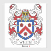 Sticker Crest de la famille blanche (Feuille)