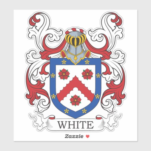 Sticker Crest de la famille blanche (Feuille)