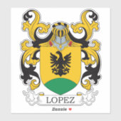 Sticker Crest de la famille Lopez (Feuille)
