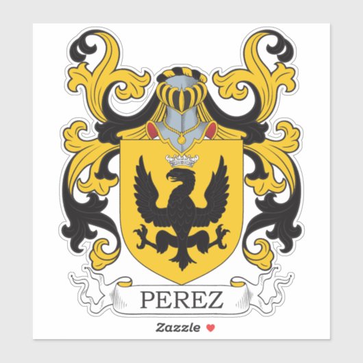 Sticker Crest de la famille Perez (Feuille)