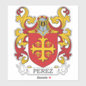 Sticker Crest de la famille Perez (Feuille)