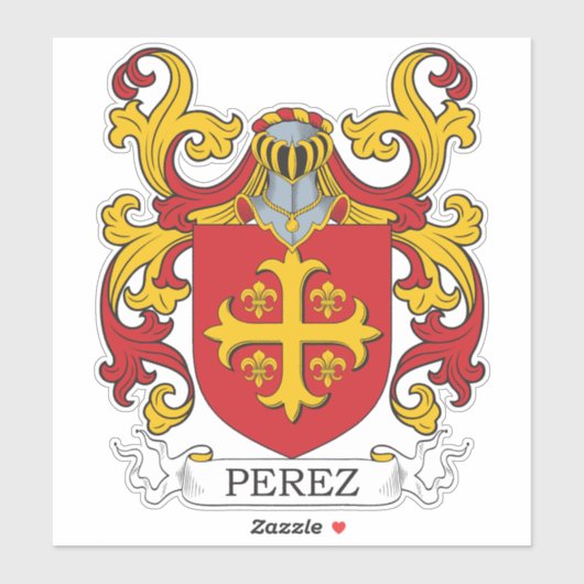 Sticker Crest de la famille Perez (Feuille)