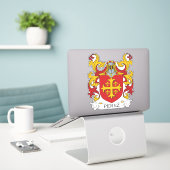 Sticker Crest de la famille Perez (Ordinateur portable sur le bureau)