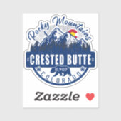 Sticker Crested Butte Colorado - Camping Ski Souvenirs (Feuille)