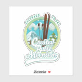 Sticker Crested Butte Mountain Colorado Ski logo devient (Feuille)
