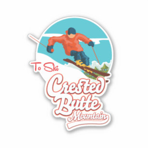 Sticker Crested Butte pour skier