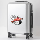 Sticker creuser le meilleur kawaii sushi (Sur valise)