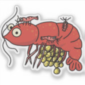 Sticker Crevettes au cerisier rouge poêlé (Devant)