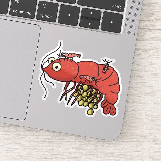 Sticker Crevettes au cerisier rouge poêlé (Détail)