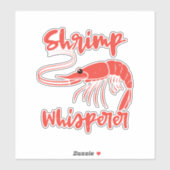 Sticker Crevettes Whisperer Fruits de mer Crayfish Lobster (Feuille)